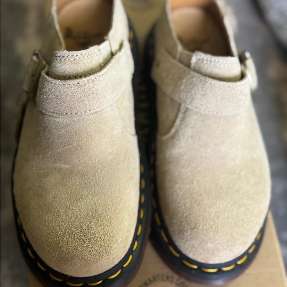 Dr. Martens Tan Ankle Boots with Air-Cushioned Soles